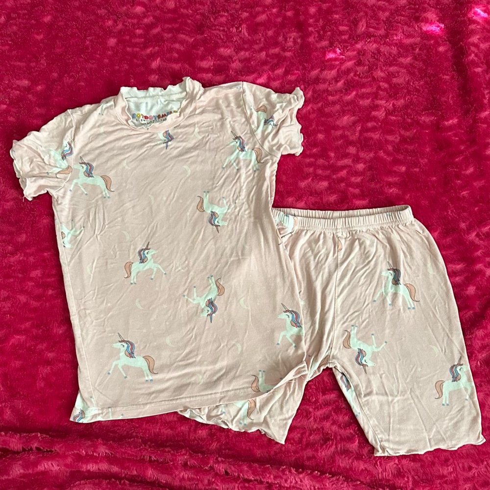 Dot dot smile Unicorn Print Kids Pajamas